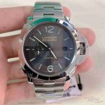 Perfect Replica Panerai Luminor Stainless Steel Case Black Face 44mm Automatic Watch